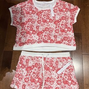 Jane & Delancey terry cloth shorts and t set